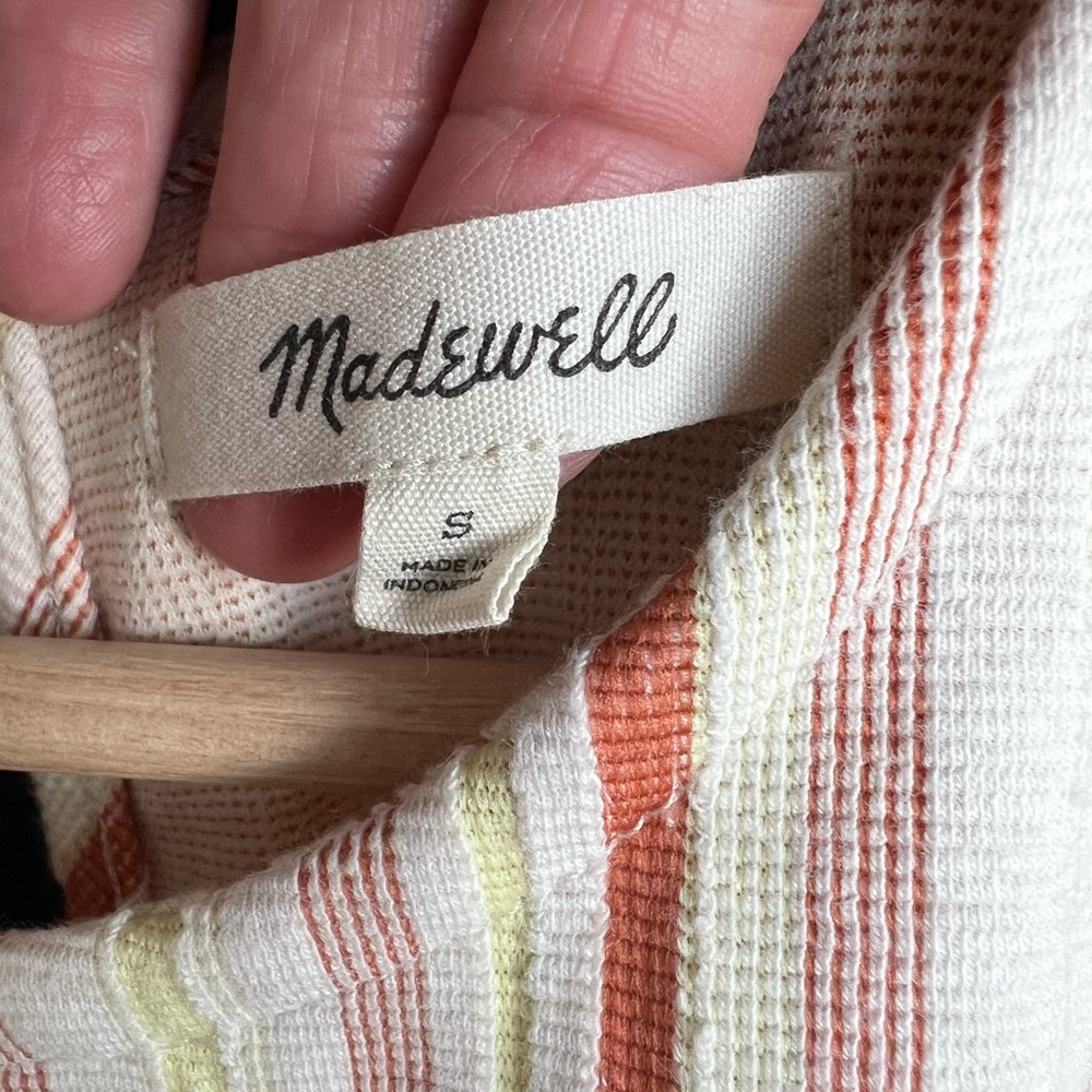 SOLD👚 Madewell Striped Flutter Sleeve Top – Women’s Small - Picture 10 of 11